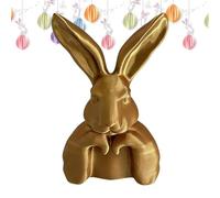 Rabbit Figurines - Gold Color 3D Printed Rabbit Sculpture,Decorative Rabbit Sculpture and Figurine | For,Spring,Living Room,Mantel Shelf, Office, Bedroom, Hallway, Kitchen