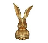 Rabbit Figurines | Little Rabbit Decor with Metallic Rough Finish | Spring Lap-in Animal Table Figures | for Kitchen Living Room Bedroom Bathroom Office Farmhouse Office Desk Shelf