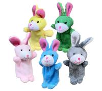 Rabbit Finger Dolls Bundle - Mini Plush Animal Toys, Cute Furry Figures | Storytelling Performance Tools, Preschool Learning Supplies For Daycare Rewards Holiday Celebration Favors