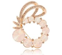 Rabbit Flower Brooch Pins for Women Sunflower Crystal Rhinestones Elegant Brooches Pins Wedding Jewelry Gift, Middle, Metal, no gemstone