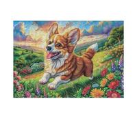 Rabbit Flower Field 300 Piece Jigsaw Puzzle for Adults Jigsaw Weekend Parent Activity After Work Stress Relief Vibrant Artwork Home Wall 300 PCS