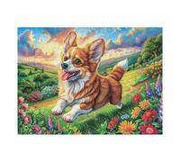 Rabbit Flower Field 500 Piece Premium Jigsaw Puzzle For Men Educational Decompression Adults Anxiety Memory Care Mothers Valentines Wooden 500 PCS