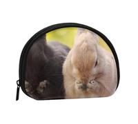 Rabbit Fluffy, Women's Storage Bag Shell Makeup Bag Small Coin Purse Shell Change Pouch