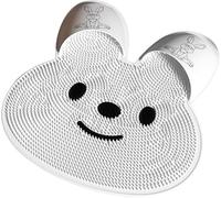 Rabbit Foot Rubbing Artifact, Rabbit Silicone Bath Mat, Foot Cleaner Massager Mat with Non-Slip Suction Cups, Exfoliation Foot Circulation Relieve Tired Feet (White)