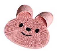 Rabbit Foot Rubbing,Shower Foot Scrubber Mat with Non-Slip Suction Cups, Rabbit-Shaped Silicone Foots Scrubber in Shower for Men & Women (B)