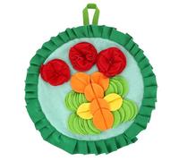 Rabbit Foraging Mat 16.54" x 16.54" Bunny Snuffle Mat for Small Animals Interactive Puzzle Toy Feed Pad for Rabbits Bunnies Guinea Pigs Hamsters Puppies Chinchillas Kitten Non Slip Machine Wash(Green)