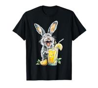 Rabbit Funny Face Fruits Animal Motif Illustration Rabbit T-Shirt