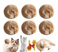 Rabbit Fur Ball Cat Toy, 2026 New Soft Fluffy Cat Toy Ball, Real Rabbit Cat Pom Pom Balls, Interactive Cat Toys- Soft, Washable & Fun to Chase, for Bunny Kicks & Chase Games