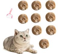 Rabbit Fur Ball Cat Toy, 3/4/5/9/12 PCS Soft Fluffy Interactive Cat Cat Toy Ball, Washable & Fun for Kicks & Games for Indoor Exercise (5pcs) (9pcs)