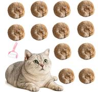 Rabbit Fur Ball Cat Toy, 3/4/5/9/12 PCS Soft Fluffy Interactive Cat Cat Toy Ball, Washable & Fun for Kicks & Games for Indoor Exercise (5pcs) (12pcs)