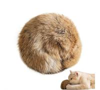 Rabbit Fur Ball Cat Toy, Furry Catnip Toy Ball Washable & Fun, Interactive Fluffy Cat ToyBall, Real Rabbit Cats Pom Pom Balls for Indoor Exercise