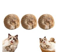Rabbit Fur Ball Cat Toy, Soft Fluffy Cat Toy Ball, 2026 New Rabbit Fur Ball Soft Plush Lightweight Furry Interactive Cat Toy For Chasing, Soft, Washable & Fun To Chase For Exercise Bonding(3PCS)