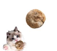 Rabbit Fur Ball Cat Toy, Soft Fluffy Cat Toy Ball, Interactive Plush Toys Ball for Chasing & Kicking, Washable & Fun to Chase, for Indoor Exercise & Bonding (1pc)
