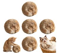 Rabbit Fur Ball Cat Toy, Soft Plush Interactive Cat Kicking Ball, Washable Bunny Kick Toy, for Indoor Cats Chasing & Batting