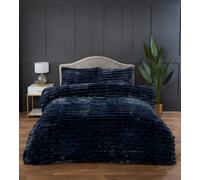 Rabbit Fur Polyester Soft And Cozy Duvet Cover Set With Pillowcase Rapport Home Charcoal Single