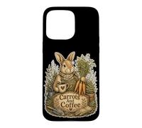 Rabbit Garden Carrots And Coffee Case for iPhone 15 Pro Max
