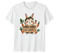 Rabbit Garden Invader Couldnt Resist The Carrots Gardening Hobbies Mens T-Shirt Womens Graphic Tee Unisex Top M White