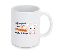 Rabbit Gifts for Rabbits Lovers Mug Rabbit Christmas Presents for Daughter Granddaughter Mum Girlfriend Cute Animal Lover Gift for Xmas Birthday Secret Santa Valentines Easter Graduation Mothers Day