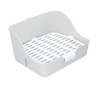Rabbit Golden Hamster Pet Toilet ABS Plastic Impact Resistant Hamster Litter Box for Pet (White)