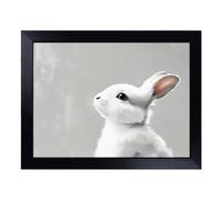 Rabbit Graphic | Lap Tray with Padded Cushion, Portable Surface with Bean Bag Base, Perfect Surface for Working, Crafting, TV Eating and Laptop Use