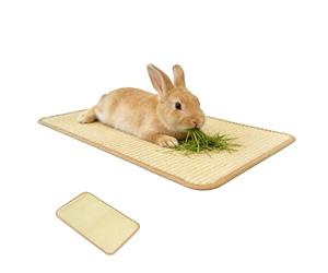 Rabbit Grass Mat | Sisal - Scratching Pad, Rug ’ Natural Small Animal Hutch - 40x60cm Foraging Floor | Chewable Cage Nest, Guinea Pig Nesting Area, Hamster Scratcher, Pet Sleeping, 1pc