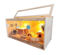 Rabbit Guinea Pig Feeding Box - Easy to Assemble & Clean - Ideal Small Animal Habitat - Rutin Hamster Cage Included - Perfect for Rabbits & Guinea Pigs