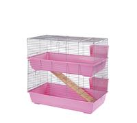 Rabbit Guinea Pig Indoor Cage 100cm 2 Tier Hutch with Wooden Ramp