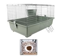 Little Friends Rabbit Guinea Pig Cage 120cm Silver/Beige