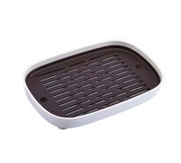 Rabbit Guinea Pig Litter Box, Sturdy Plastic Material, Heightened Grid Design, Easy to Clean, Black (black L)