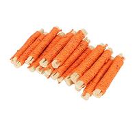 Rabbit Hamster Sweet Bamboo Chewing Sticks Teeth Grinding 20pcs for Boredom Relief and Digestion Support for Small Animals (Orange)