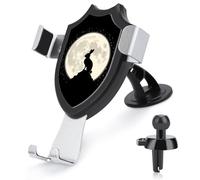 Rabbit Hare Animal Full Moon Car Phone Holder Funny Phone Mount for Women Men