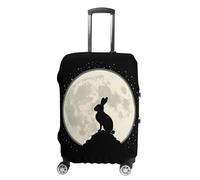 Rabbit Hare Animal Full Moon Suitcase Cover Washable Luggage Protective Covers Travel L