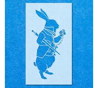 Rabbit Hare Chain Watch Stencil: Mylar Airbrush Wall Art Painting Crafts 1| DIY-A4 Stencil - Design Size (255mm 125mm)