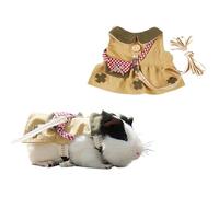 Rabbit Harness and Leash for Walking Escape Proof - Cute Breathable Bunny Vest Harness Outdoor Camping Hiking Training - Also Suit for Ferret Kittn Puppy Small Animals (Small,Yellow)