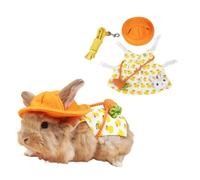 Rabbit Harness and Leash for Walking Escape Proof - Cute Mesh Breathable Bunny Vest Harness Outdoor Camping Hiking Training - Also Suit for Ferret Kittn Puppy Small Animals (Large)
