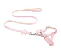 Rabbit Harness and Leash Set, Adjustable Cozy Bunny Harness and Leash with Cute Star for Kitten, Ferret & Small Pets, M Bunny and