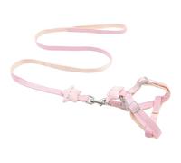 Rabbit Harness and Leash Set, Adjustable Cozy Bunny Harness and Leash with Cute Star for Kitten, Ferret & Small Pets, M Bunny and Rabbit