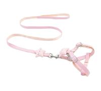 Rabbit Harness and Leash Set, Adjustable Cozy Bunny Harness and Leash with Cute Star for Kitten, Ferret & Small Pets, S