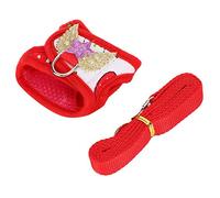 Rabbit Harness and Leash Set for Small Animals - Style, Chest Vest for Bunnies, Guinea Pigs, and Small Pets - Strawberry Design - Sizes S, M, L (S)