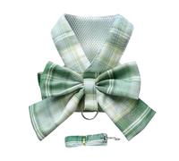 Rabbit Harness for Walking, Escape Proof Rabbit Harness | Bunny Rope Harness - Small Animal Harness, JK Plaid Adjustable Vest Harness with Cute Bow, Accessories