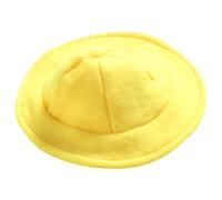 Rabbit Hat, Small Animal Hat for Bunny Accessories, Yellow Fisherman Pet Cosplay Costume, with Adjustable Strap and Ear Holes, Cute Soft Cotton Headwear Ornament for Cats and Holland Lops