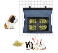Rabbit Hay Feeder Bag,Guinea Pig Hay Feeder,Bunny Hay Feeder Bag,4 Holes Fabric Hanging Hay Feeder Bag for Small Animal,Hay Feeder Rabbit for Guinea Pig Hay Bag.