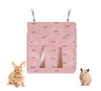 Rabbit Hay Feeder Bag,Polyester Hanging Feeding Hay Feeder Storage with 2Hooks,Foldable for Chinchilla Hamsters Rabbit Guinea Pig Small Animals