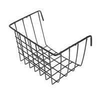 Rabbit Hay Feeder Basket with Iron Hanging Frame for Cage Use | Hollow Cast Iron Design, Black Finish, Keeps Hay Clean and Floor, Space-saving Access