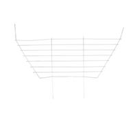 Rabbit Hay Feeder Hollow Cast Iron Basket for Cage Use | White Metal Holder, Smooth Surface with No Burrs, for Guinea Pigs and Birds in Enclosures