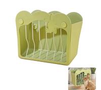 Rabbit Hay Feeder, Rabbit Hay Rack, 9.84 x 7.87 x 4.92 inches Guinea Pig Hays Feeder Food Supply Storage Rack for Small Animal Chinchilla Bunny Hamster (Green)