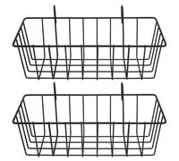 Rabbit Hay Feeder Racks Folding Multi Function Iron 2pcs Black | Cage Mounting Holder for Rabbits and Guinea Pigs, Easy Storage, Versatile Use, Compact Metal Design