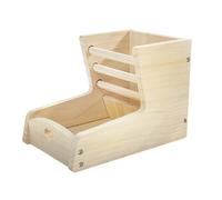 Rabbit Hay Feeder Wooden Double Zone Pet Grass Holder