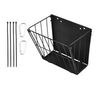 Rabbit Hay Tray,Automatic Folding Snack Machine with Hook for Wall Mounting,Chinchilla Hay with Metal Frame - For Wall Mount In Stable And Cage