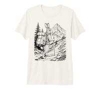 Rabbit Hiking Backpack Mountain Trail Backpacking Camping Premium T-Shirt
